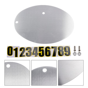 DIY Universal Motorcycle License Plate Aluminum Custom Oval Number Plate