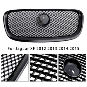 2012-2015 Jaguar XF Front Bumper Grille Without Letter Gloss Black Generic