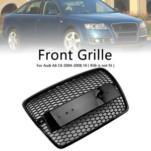 2004-2008 Audi A6 C6 Pre-Facelift Front Honeycomb Bumper Grille Black Generic