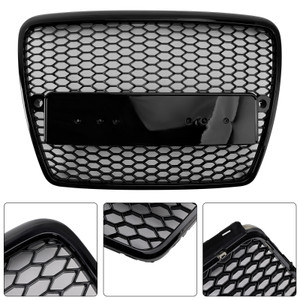 2004-2008 Audi A6 C6 Pre-Facelift Front Honeycomb Bumper Grille Black Generic