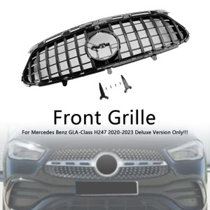 2020-2023 Mercedes Benz GLA-Class H247 Deluxe Version Only Front Grille Without letter Gloss Black Generic