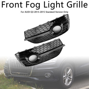 2013-2015 AUDI Q3 Standard Version RSQ3 Style Honeycomb Front Fog Light Covers Gloss Black Generic
