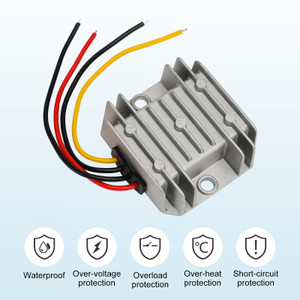 DC/DC Converter Regulator 6V Step Up to 12V 2A 24W Waterproof Generic