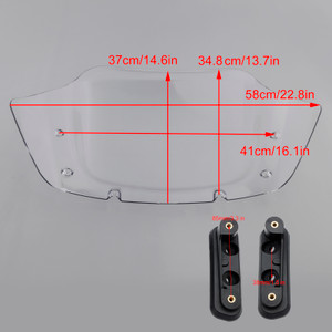 2023-2024 Touring Street Glide CVO 117 121 Windshield WindScreen w/ Bracket Clear Kit Generic