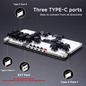 PC/PS3/PS4/Switch And Other Gaming Devices MustFun Hitbox Mini Stickless Controller Suitable Black Generic