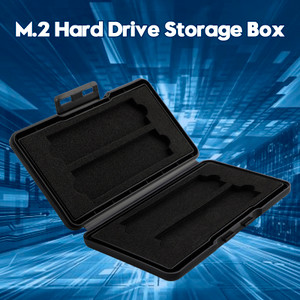M2 Hard Drive Protection Box Storage Box Solid State Drive Box Shockproof Waterproof PP Box Black
