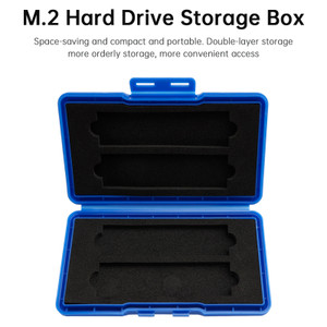 M2 Hard Drive Protection Box Storage Box Solid State Drive Box Shockproof Waterproof PP Box Blue