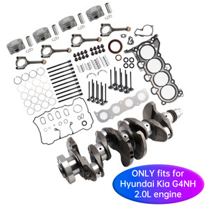 2015-2020 Hyundai Elantra Kona Tucson Veloster G4NH 2.0L Engine Overhaul Rebuild Kit Crankshaft Con Rods 22212-2E000 Generic