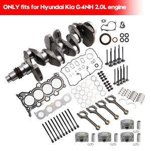 2015-2020 Hyundai Elantra Kona Tucson Veloster G4NH 2.0L Engine Overhaul Rebuild Kit Crankshaft Con Rods 22212-2E000 Generic