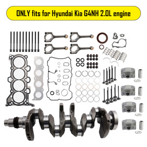 2015-2020 Hyundai Elantra Kona Tucson Veloster G4NH 2.0L Engine Overhaul Rebuild Kit Crankshaft Con Rods 22212-2E000 Generic