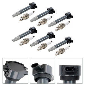 Dodge Chrysler 3.5L 4.0L 6pcs Ignition Coil & Spark Plugs UF502 Generic