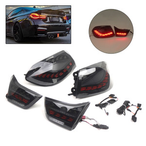 2014-2020 BMW 4 Series M4 GTS F32 F33 F82 F36 F83 L&R Smoked LED Tail Lights Rear Lamp Assembly Generic