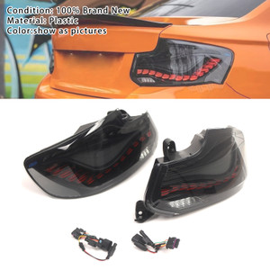 2014-2020 BMW 2 Series F22 F23 F87 Sequential Dual LED GTS L&R Smoked LED Tail Lights Rear Lamp Assembly Generic