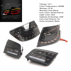 2010-2016 BMW 5-Series F10 F18 M5 LED GTS L&R Smoked LED Tail Lights Rear Lamp Assembly Generic