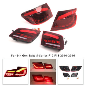 2010-2016 BMW 5-Series F10 F18 M5 LED GTS L&R Red LED Tail Lights Rear Lamp Assembly Generic