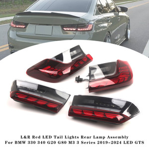 2019-2024 BMW 330 340 G20 G80 M3 3 Series LED GTS L&R Red LED Tail Lights Rear Lamp Assembly Generic