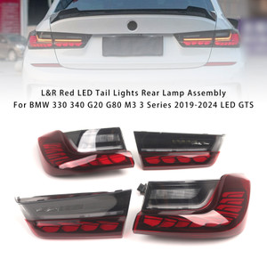 2019-2024 BMW 330 340 G20 G80 M3 3 Series LED GTS L&R Red LED Tail Lights Rear Lamp Assembly Generic