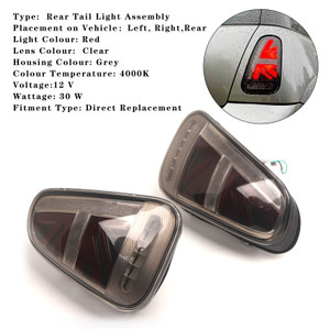 2001-2006 BMW Mini Cooper R50 R52 R53 Grey L&R LED Tail lights w/ Turn Signal Lamps Generic