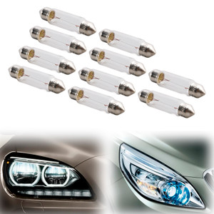 10PCS Car Light Tubular Lamp bulb C5W SV8.5 43MM 6413 12V 5W For OSRAM