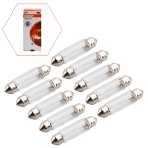 10PCS Car Light Tubular Lamp bulb C5W SV8.5 6421 24V 3W For OSRAM