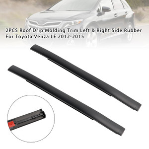 2012-2015 Toyota Venza LE 2PCS Roof Drip Molding Trim Left & Right Side Rubber Generic