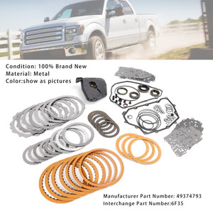 2013-on Ford Lincoln Mazda 6F35 Transmission Rebuild Kit 49374793 Generic