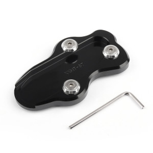 Side Pad Kickstand Stand Extension Plate Kawasaki VN900 CLASSIC CUSTOM, Black