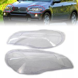 2007-2013 BMW X5 E70 2PCS Clear Headlight Lens Cover Headlamp Left+Right Generic