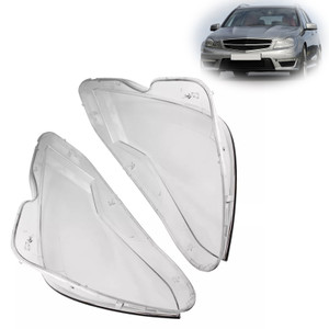 2011-2015 Mercedes Benz C Class W204 2PCS Front Headlight Lens Cover LampShade Generic