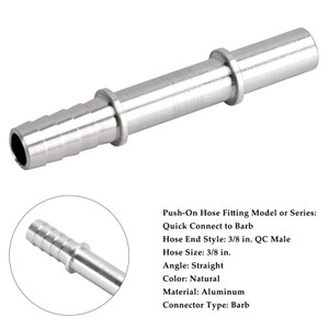 Quick Connect 3/8 Fuel Rail Hose To 3/8 Barb Adapter Fitting AN817-02-06BA
