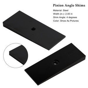 2PCS 2" Wide 4¡ãDegree Steel Leaf Spring Degree Shims Black