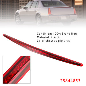 2006-2011 Cadillac DTS Full LED Third 3RD Tail Brake Light Rear Stop Lamp 25844853 Red Generic