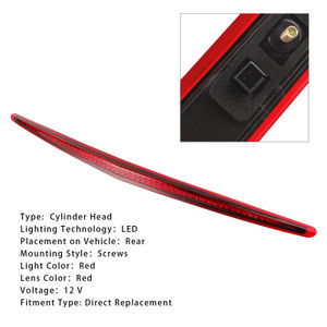 2006-2011 Cadillac DTS Full LED Third 3RD Tail Brake Light Rear Stop Lamp 25844853 Red Generic