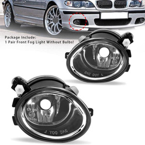 2001-2006 BMW E46 3 Series Pair Front Fog Light Lamps Without Bulbs Generic