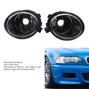 2001-2006 BMW E46 3 Series Pair Front Fog Light Lamps Without Bulbs Generic