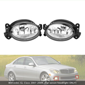 Mercedes Benz W204 W211 W164 C219 Pair Front Fog Light Lamps With Bulbs Generic