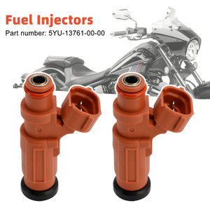 2PCS Fuel Injectors 5YU-13761-00-00 For YAMAHA Stratoliner Raider Roadliner