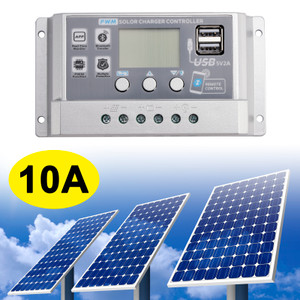 10A PWM Solar Controller Mobile APP Intelligent Control 12V24V Solar Controller Display Current Solar Street Light Controller 0V Start
