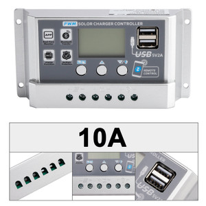 10A PWM Solar Controller Mobile APP Intelligent Control 12V24V Solar Controller Display Current Solar Street Light Controller 0V Start
