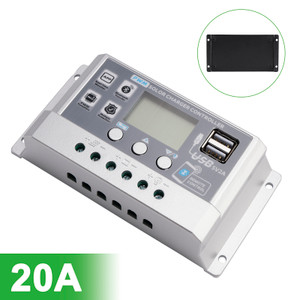 20A PWM Solar Controller Mobile APP Intelligent Control 12V24V Solar Controller Display Current Solar Street Light Controller 0V Start