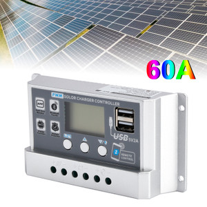 60A PWM Solar Controller Mobile APP Intelligent Control 12V24V Solar Controller Display Current Solar Street Light Controller 0V Start