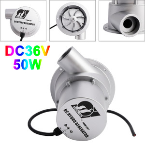 24V Water Flow Turbine Small Hydroelectric Generator DC36V 50W Alternating Current High Efficiency Brushless Motor for Home Field