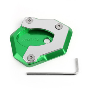 Side Pad Kickstand Stand Extension Plate Kawasaki Z650 Z900 17-18, Green