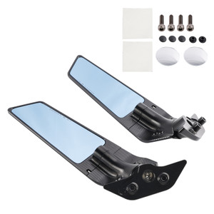 2021-2022 BMW M1000RR CNC Aluminum Adjustable Swivel Winglet Mirror Black Generic