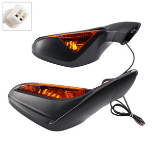 2012-2021 MV Agusta F3 675 800 Rosso Rear View Mirrors with Turn Signal Left and Right Black Generic