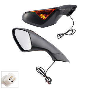 2012-2021 MV Agusta F3 675 800 Rosso Rear View Mirrors with Turn Signal Left and Right Black Generic
