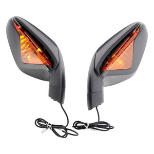 2012-2021 MV Agusta F3 675 800 Rosso Rear View Mirrors with Turn Signal Left and Right Black Generic