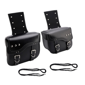 Tail Bag Pu Side Saddlebag Tail Bag Luggage Pouch 28L Storage Black For Motorbike