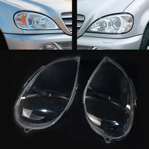 2002-2005 Mercedes Benz ML-Class W163 2PCS Front Headlight Glass Clear Generic