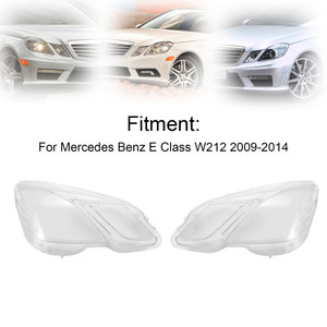 2009-2014 Mercedes Benz E-Class W212 2PCS Front Headlight Glass Clear Cover Generic